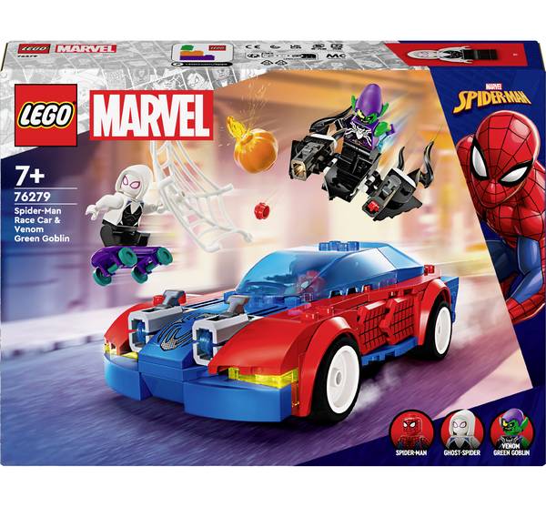 LEGOÃ‚Â® Marvel Super HeroesÃƒÂ¢Ã‚Â¢ 76279 L'auto da corsa di Spider-Man e il Goblin verde di Venom
