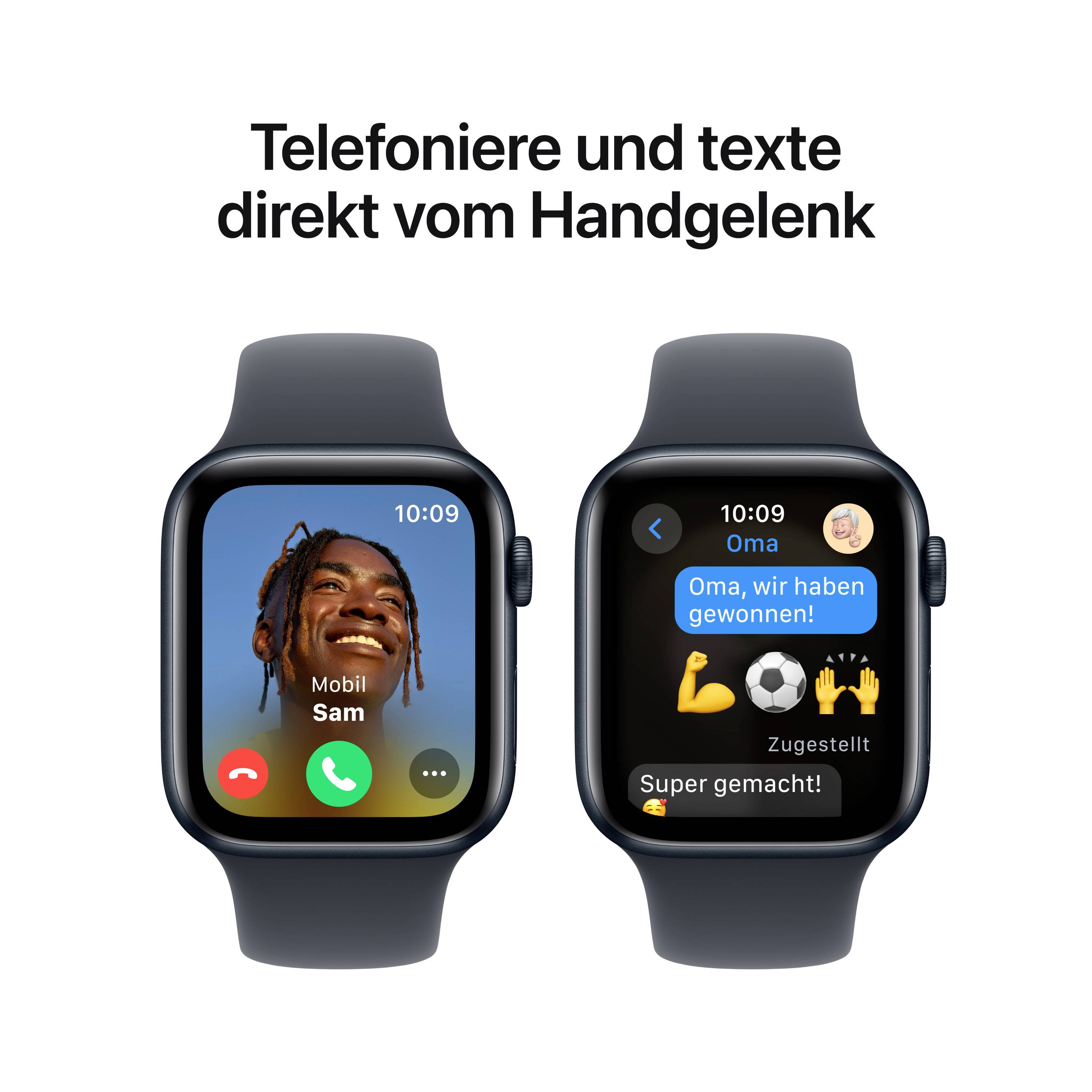 Apple Watch SE (2023) GPS 44 mm Cassa in alluminio Cinturino sport Midnight M/L-3