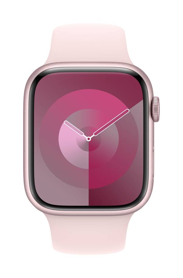 Apple Sportarmband Cinturino sport 42 mm, 44 mm, 49 mm S/M Rosa chiaro Watch Series 3, Watch Series 4, Watch Series 5, Watch Series 6, Watch Serie 7, Watch Series 8, Watch Series 9, Watch Ultra, Watch Ultra 2, Watch SE