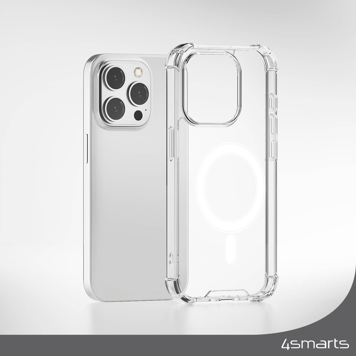 4smarts Ibiza Cover a guscio Apple iPhone 15 Pro Max 17 cm (6.7") Trasparente TPU PC MIL-STD-810G:2019 516.6 540590-5