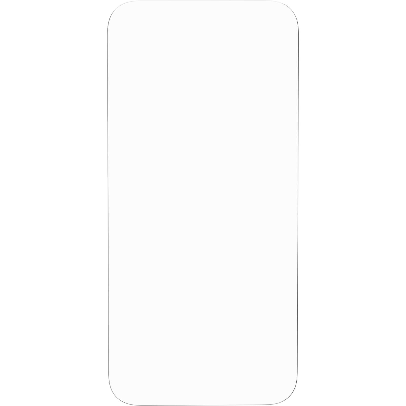 Un display di smartphone vuoto con angoli arrotondati.