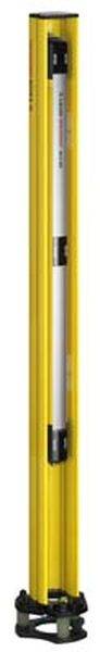 Griglia luminosa con involucro giallo, utilizzata per il monitoraggio della sicurezza in applicazioni industriali.