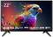 Un televisore da 22 pollici con un'immagine vivace di un pappagallo sullo schermo. Funzioni: DVB-T2/S2, CI+, LED, Full HD, HDMI, USB.