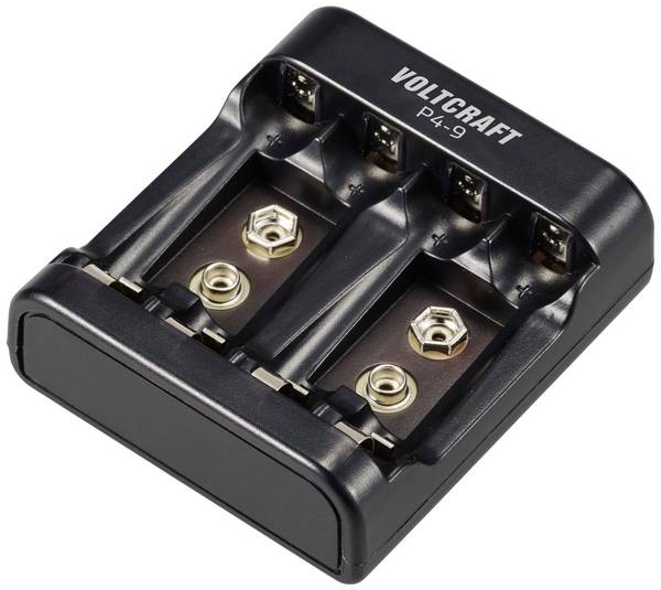 VOLTCRAFT P4-9 Caricabatterie universale NiMH Ministilo (AAA), Stilo (AA), Blocco da 9 V