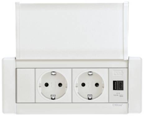 EVOline (1459200-961-0003) Multipresa  Bianco Schuko