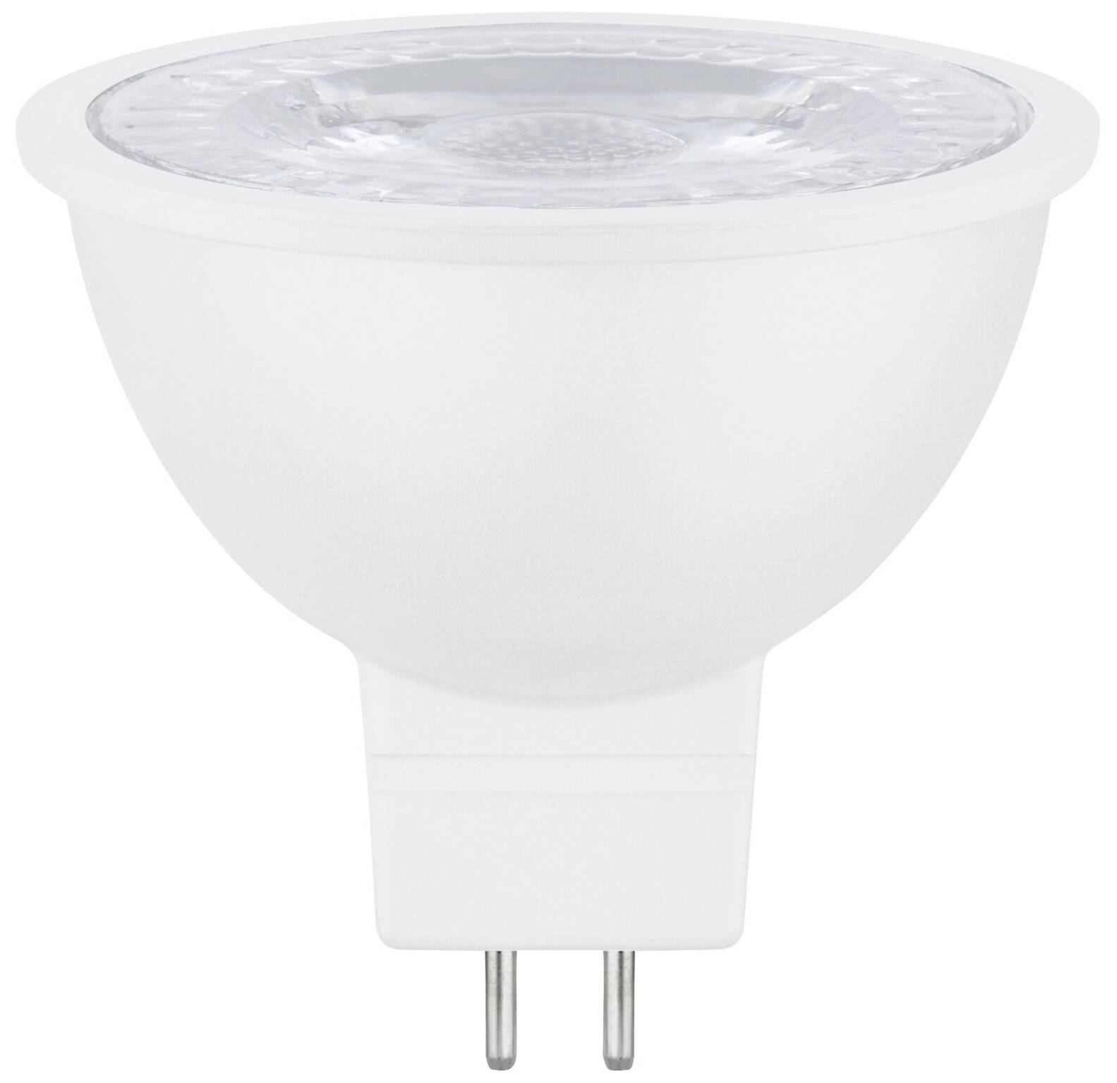 Lampada LED bianca con attacco GU5.3, forma cilindrica. Adatta per illuminazione d'interni.