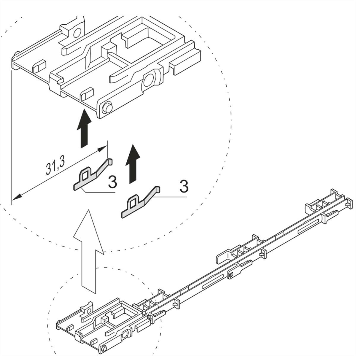 nVent SCHROFF 20849021 Clip di montaggio 2 pz.