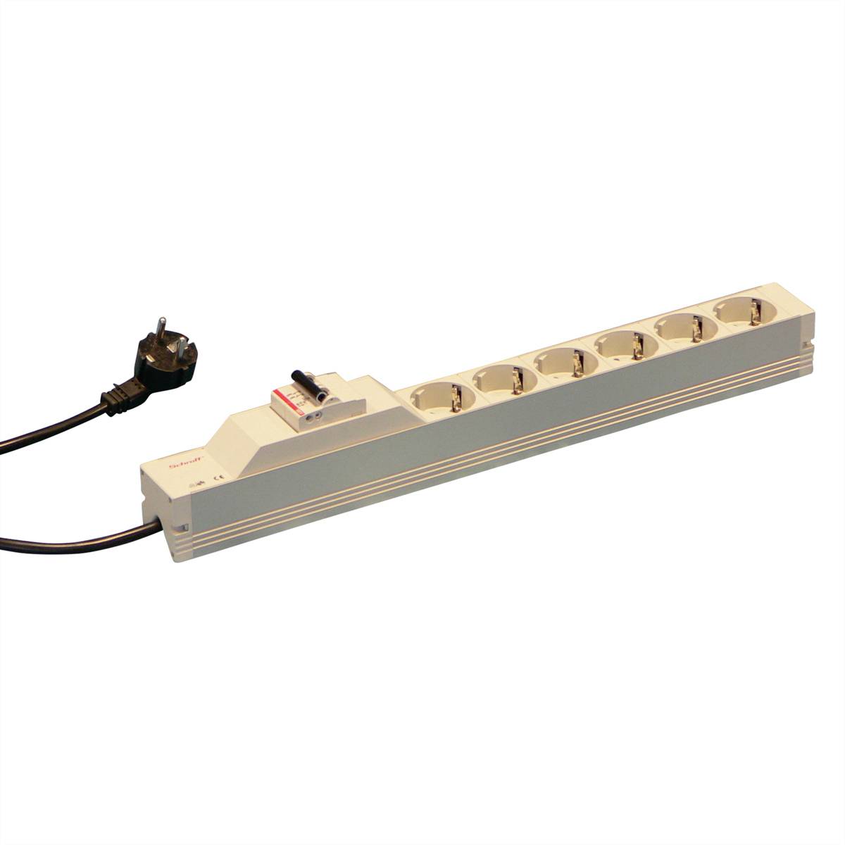 nVent SCHROFF 60110212 19 pollici Multipresa per armadio rack 1 U Presa schuko Protezione da sovracorrente Grigio