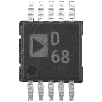 Microchip elettronico con otto connettori metallici. Sul corpo nero sono visibili un simbolo triangolare e i caratteri 'D 68'.
