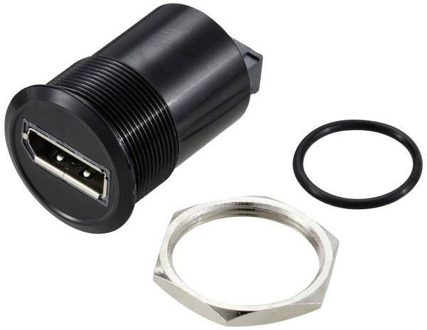 TRU COMPONENTS TC-11980480 Adattatore per pannello Display Port 1,2 presa Presa DisplayPort - Presa DisplayPort Nero Contenuto: 1 pz.