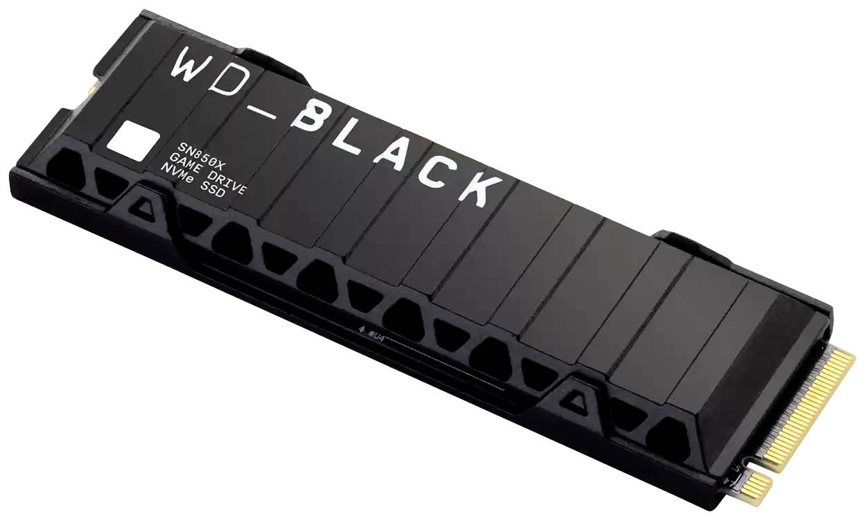SSD nero con la scritta 'WD_BLACK SN850X GAME DRIVE NVMe SSD', progettato per l'elaborazione e l'archiviazione dati ad alte prestazioni.