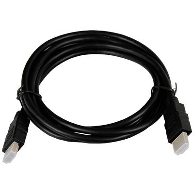 Cavo HDMI nero con due connettori, arrotolato e pronto all'uso per connessioni audio e video.