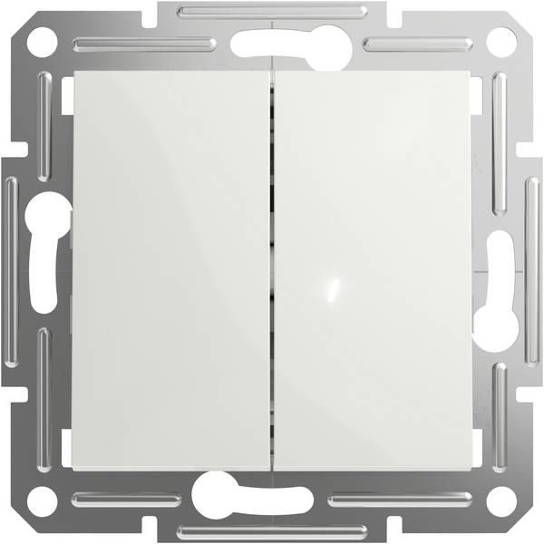 Schneider Electric   Commutatore doppio Asfora Bianco (RAL 9003) EPH0670121D 1 pz.