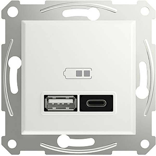 Schneider Electric   Presa USB Asfora Bianco (lucido) EPH2770421D 1 pz.
