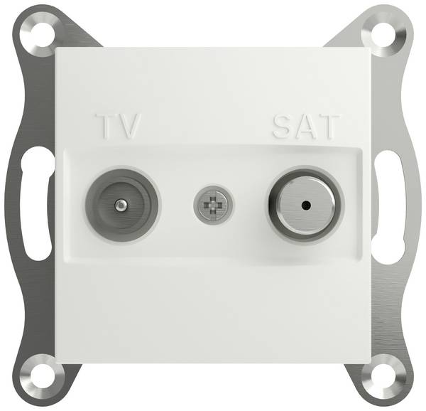 Schneider Electric   Presa passante TV-SAT Asfora Bianco (RAL 9003) EPH3470321D 1 pz.