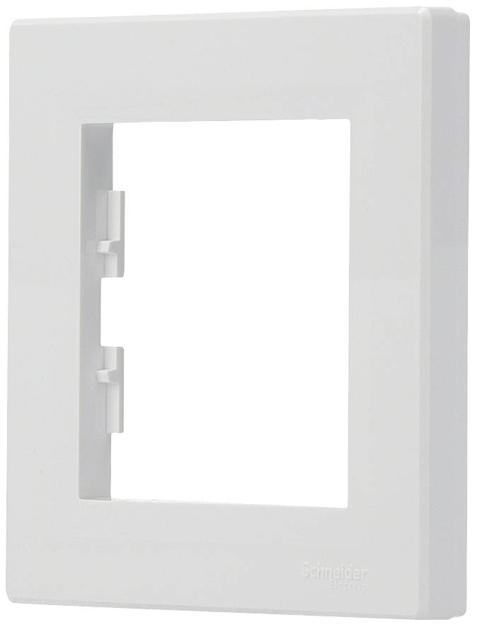 Cornice bianca semplice in plastica per un interruttore o una presa elettrica.