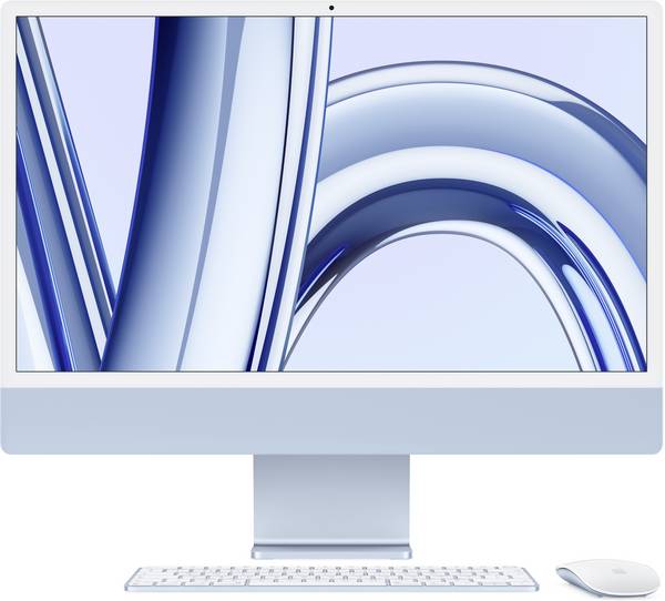 Apple iMac 24 Retina 4.5K (M3, 2023)  61 cm (24 pollici) Blu 8 GB RAM 512 GB SSD 8-Core CPU M3 Chip (10 core GPU) MQRR3D/A