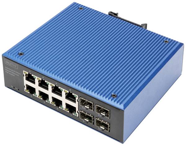 Digitus DN-651153 DN-651153 Switch ethernet industriale 8+4 porte 10 / 100 / 1000 MBit/s Funzione PoE
