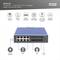 Switch industriale 'DIGITUS' con 8+4 porte uplink 10G, gestito a livello L3, Gigabit Ethernet PoE, capacità di 12,8 Tbps, PoE fino a 30W per porta.