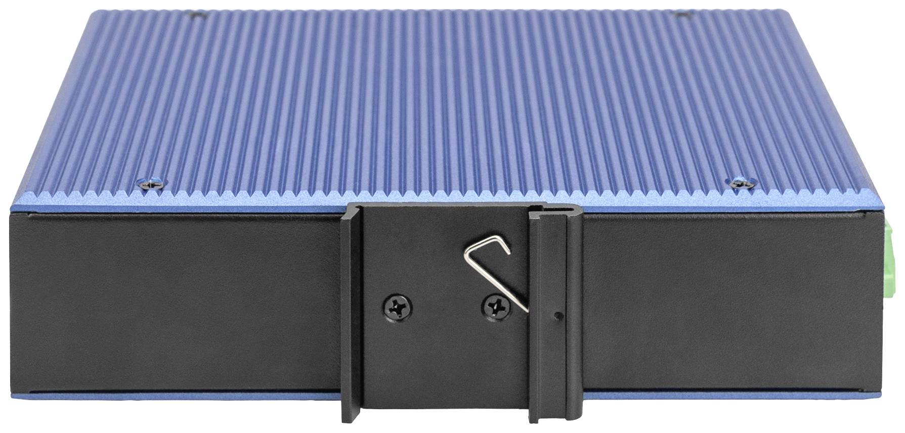 Un involucro blu scanalato con chiusura nera; probabilmente un dispositivo tecnico o un alloggiamento per un hard disk.