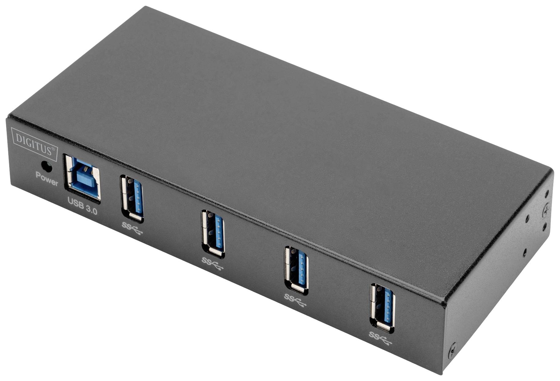 Hub USB 3.0 con quattro porte per espandere la connettività USB. A sinistra è presente un ingresso USB aggiuntivo.