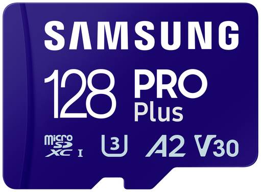 Samsung PRO Plus Scheda microSDXC  128 GB A2 Application Performance Class, v30 Video Speed Class, UHS-I incl. Adattatore SD
