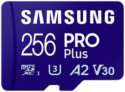 Samsung PRO Plus Scheda microSDXC  256 GB A2 Application Performance Class, v30 Video Speed Class, UHS-I incl. Adattatore SD