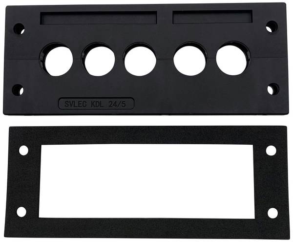 TRU COMPONENTS TC-KDL 24/5 Profilo per introduzione cavi Ø (max.) 16 mm PA Nero 1 pz.