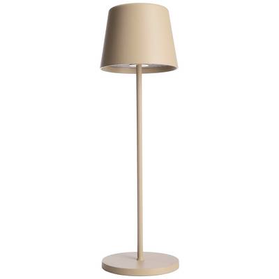 Lampada da terra beige dal design semplice e moderno, con paralume cilindrico e base rotonda. Ideale per ambienti minimal.