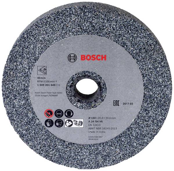 Bosch Accessories 1609201649 Mola Diametro 150 mm Dimensione dei grani=24 1 pz.