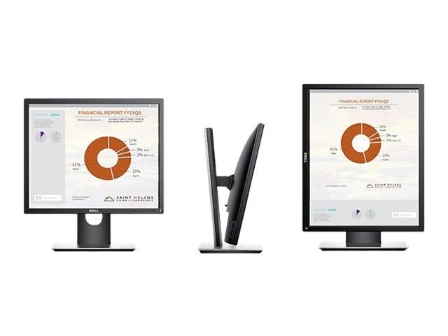 Tre monitor con diverse visualizzazioni mostrano un rapporto finanziario con un grafico a torta che rappresenta diverse percentuali.