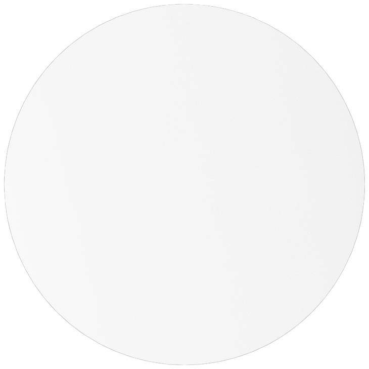 Un semplice cerchio bianco su uno sfondo neutro.