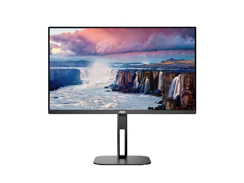 AOC 27V5C/BK Monitor LED ERP F (A - G) 68.6 cm (27 pollici) 1920 x 1080 Pixel 16:9 4 ms HDMI ™, DisplayPort, USB 3.2 (Gen 1x1), USB-C®, Presa cuffie IPS LED