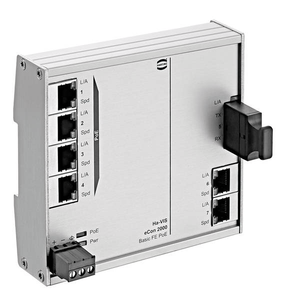 HARTING 24020061120 24 02 006 1120 Switch ethernet industriale 100 MBit/s Funzione PoE