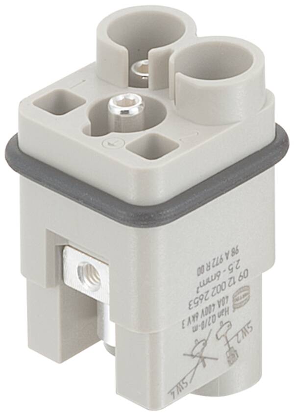 HARTING 09120022655 Connettore Han® Q 2 + PE Connettori assiali a vite 1 pz. Pezzo