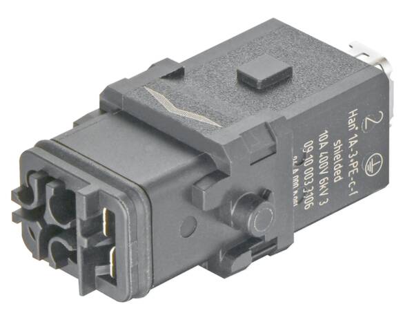 HARTING 09100033106 Inserto maschio Han® 1A 3 + PE A crimpare 1 pz.
