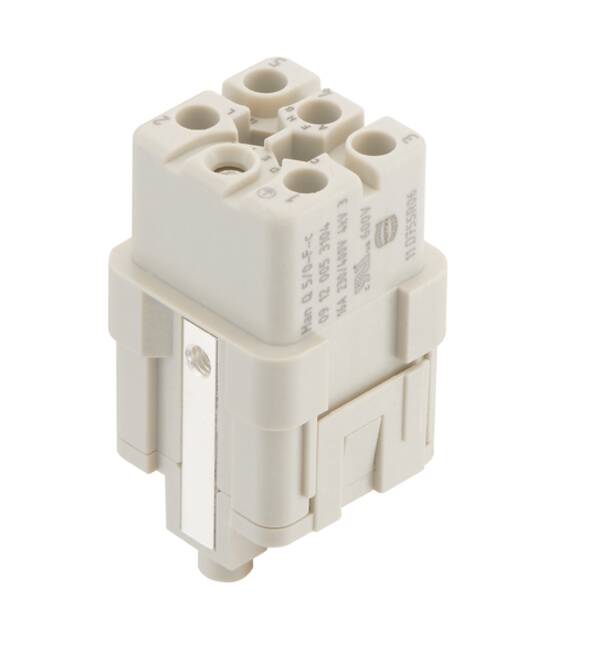 HARTING 09120053104 Inserto maschio Han® Q 5 + PE A crimpare 1 pz.