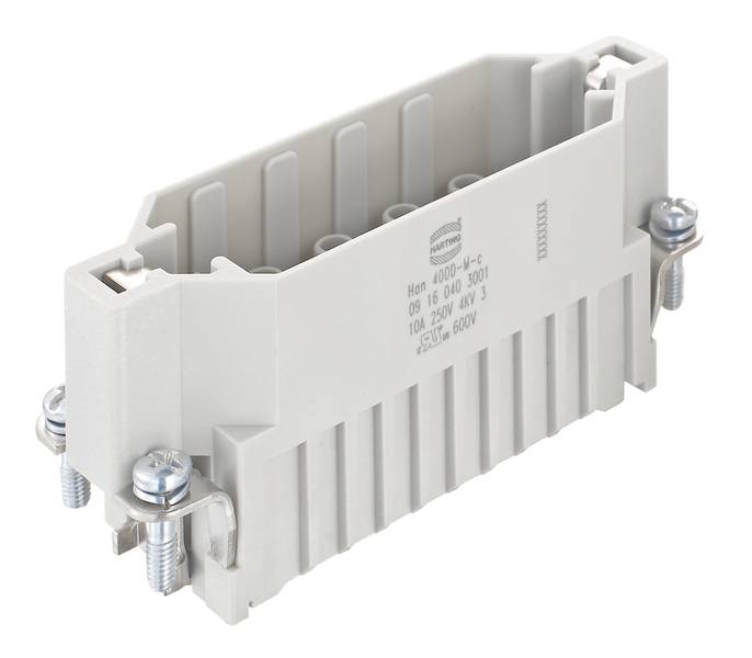 HARTING 09160403001 Inserto maschio Han® DD 40 + PE A crimpare 1 pz.