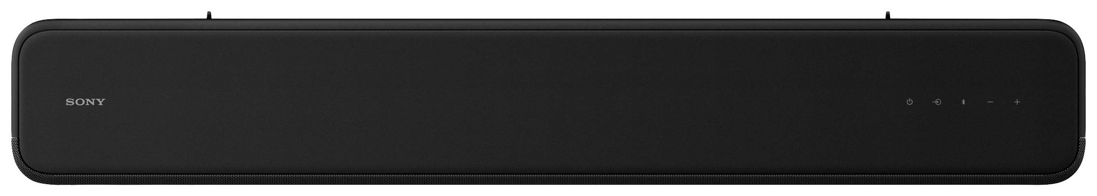 Soundbar nera con logo Sony e quattro LED sul lato frontale, forma rettangolare. Ideale per configurazioni home theater.