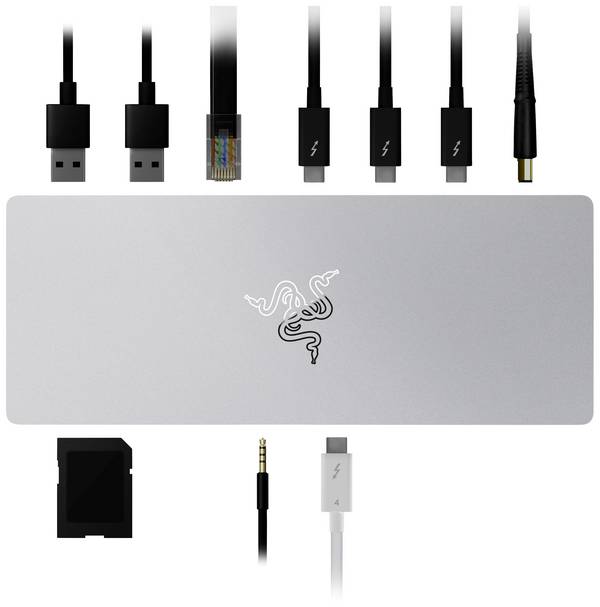 RAZER Thunderbolt™ 4 Notebook Dockingstation  Thunderbolt 4 Dock Mercury Adatto per marchio: universale  lettore di schede integrato
