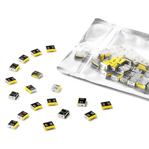 Smartkeeper Blocco porta USB UL03P2YL Kit da 100 Giallo Senza chiavi UL03P2YL