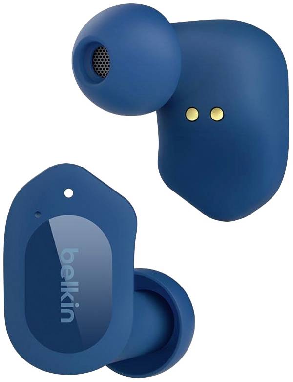 Belkin Belkin SoundForm Play - True Wireless-Kopfhörer mit Mikrofon  Cuffie In Ear Bluetooth  Blu  headset con microfono, Custodia di ricarica, Resistente al sudore