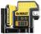 Caricabatterie DeWalt giallo e nero per batterie da 10,8V, con comandi e indicatore LED, vista laterale.