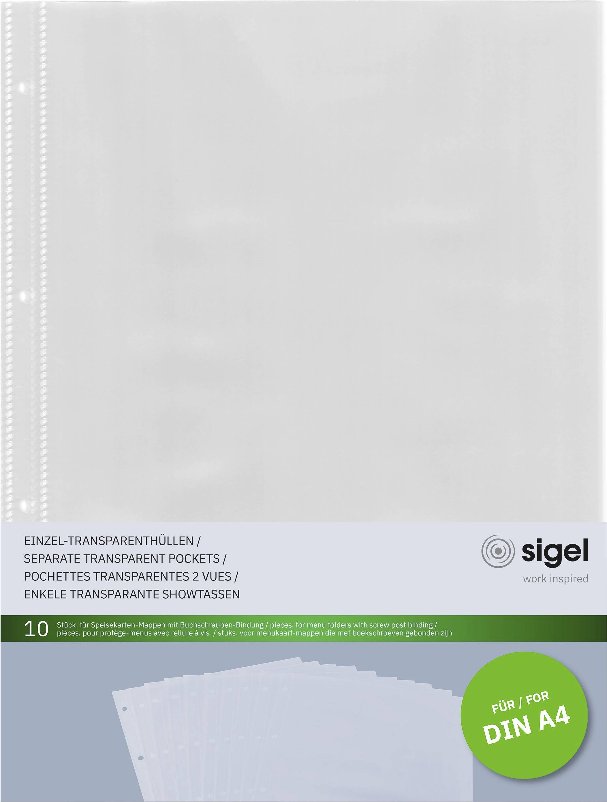 Sigel Custodia trasparente singola DIN A4 SM190 10 pz.