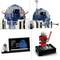 Set Lego con modello di R2-D2, pannello informativo con miniatura di R2-D2 e figura Sith con spada laser rossa. Progettato con ricchezza di dettagli.