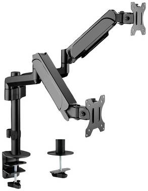 Value   Supporto da tavolo per monitor 2 Display:  (s) 43,2 cm (17") - 81,3 cm (32") Nero Inclinabile, Regolabile in altezza, Ruotabile