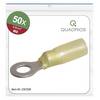 Quadrios 23C528 Capocorda ad anello Sezione Max=6 mm² Ø foro=6.5 mm Parzialmente isolato Giallo 50 pz.