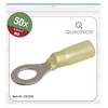 Quadrios 23C529 Capocorda ad anello Sezione Max=6 mm² Ø foro=8.5 mm Parzialmente isolato Giallo 50 pz.