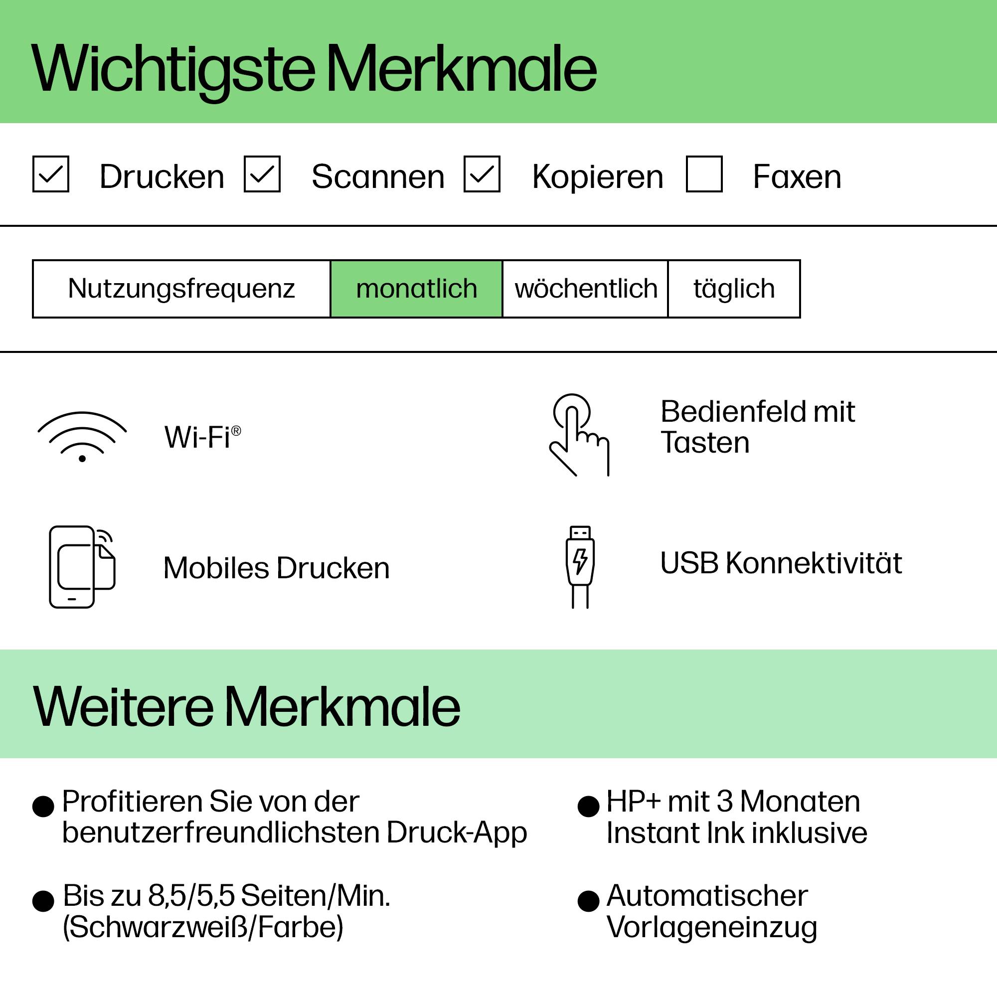 HP DeskJet 4220 e Stampante mutifunzione Bianco nero a getto d'inchiostro Colori A4 Stampante, scanner, copiatrice ADF, -13