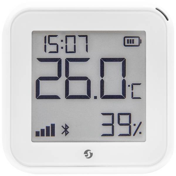 Shelly H&T Gen 3 Matte White Sensore di temperatura e umidità senza fili Bluetooth, Wi-Fi